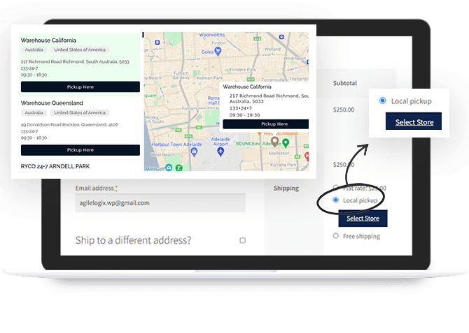 Local Pickup Multi Store WooCommerce